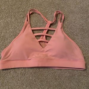 VGUC ZYIA XL peach grid bra